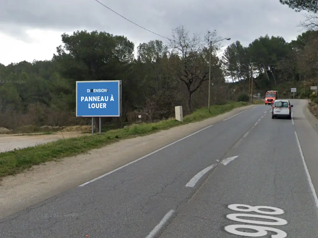 Panneau 8m² Rue RN908 - Peypin