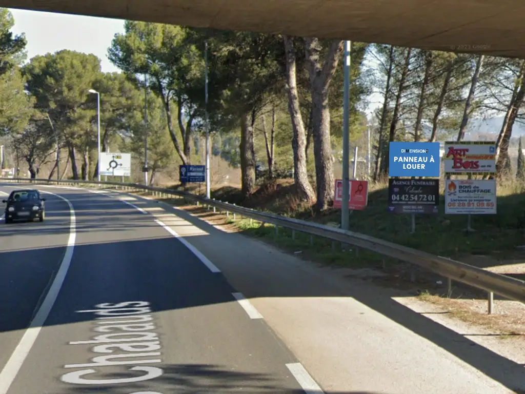 Panneau 2m² Av. des Chabauds Rd Point DECATHLON- Bouc Bel Air