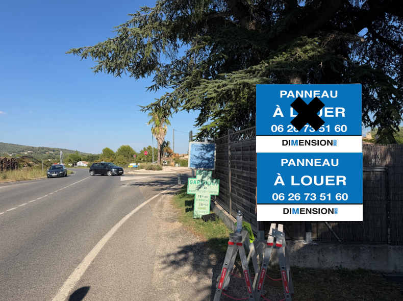 PRE ENSEIGNE 1.5M² BAS - 585 RTE D554 83136 GAREOULT